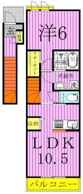 サニーグランツ・AB B205号室 間取り