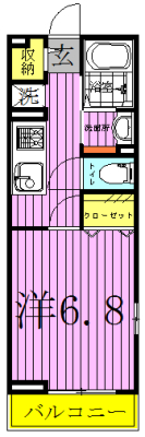 エミーユⅢ 202号室 間取り
