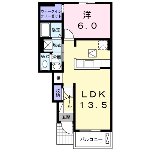 フレシールⅡ 103号室 間取り