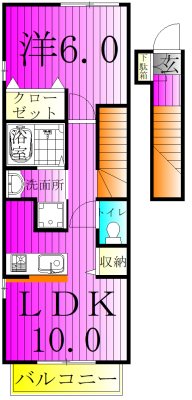 サンヒルズ 202号室 間取り