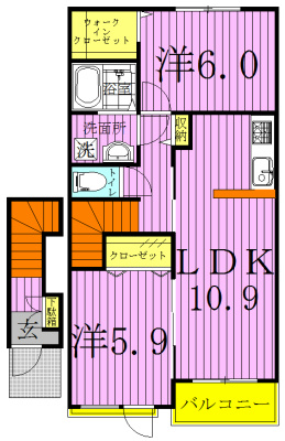 メゾン　プラシード 202号室 間取り