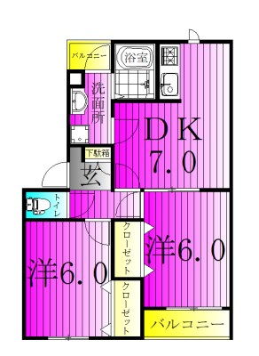 ファンタジーＡ 202号室 間取り