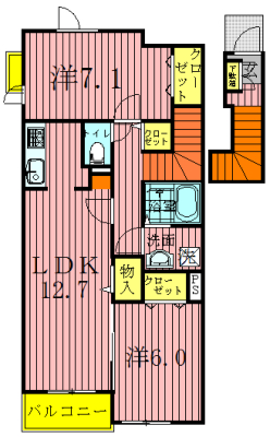 コリーヌ・ドレ 202号室 間取り