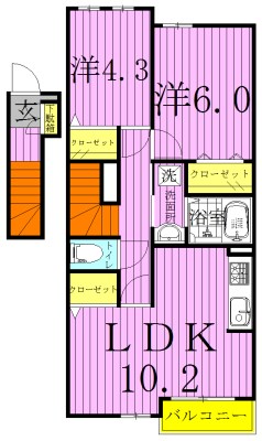 アニマーレＢ 202号室 間取り