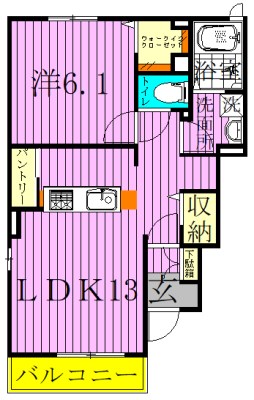 ファウスト 101号室 間取り