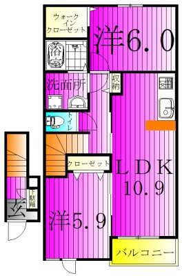 ファウストⅡ 204号室 間取り