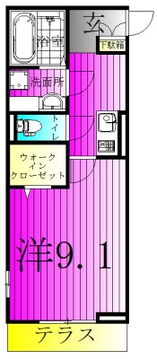 ヴァン・ヴェールおおたかの森　Ⅱ 202号室 間取り