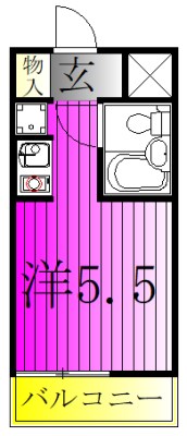 セレスティン我孫子 309号室 間取り