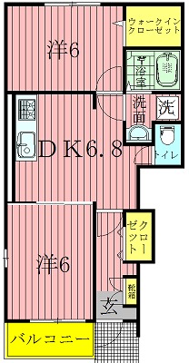 ポンム・ド・テールⅡ 103号室 間取り