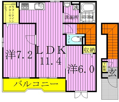 ママン 201号室 間取り