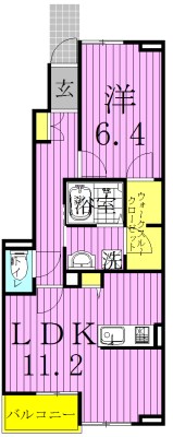 ラ・ヴェール 101号室 間取り