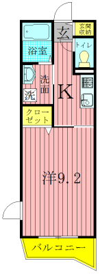 シャルマンⅡ 105号室 間取り