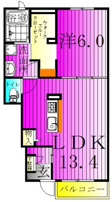 ウィルⅡ 103号室 間取り