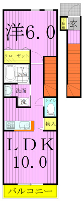 ロックガーデン森B 202号室 間取り