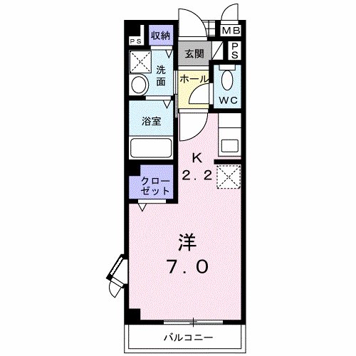 シャルマン（豊四季） 203号室 間取り
