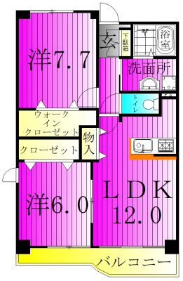 ラフレシールＡ 206号室 間取り