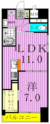 Ｋ・Ｓガーデン柏の葉キャンパス 401号室 間取り