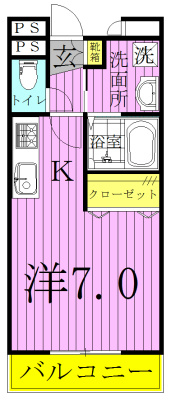 ラ・ボニータ野口 101号室 間取り