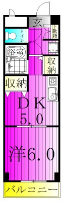 シャンドフルールⅡ 301号室 間取り