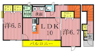 グランツ豊四季 201号室 間取り