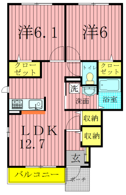 ネーヴェ・レジデンス 102号室 間取り