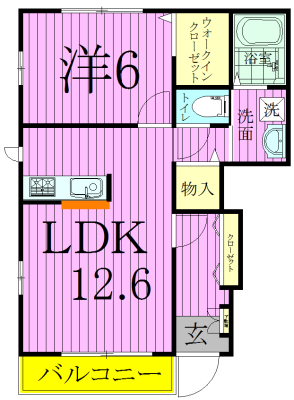 エアリーヒルズⅠ 101号室 間取り