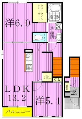 ウィルⅡ 204号室 間取り