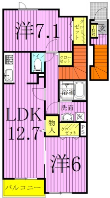 コリーヌ・ドレ 201号室 間取り