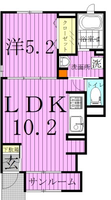 101号室 間取り