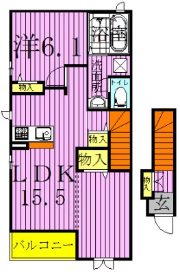 メルシープラザⅦ  202号室 間取り