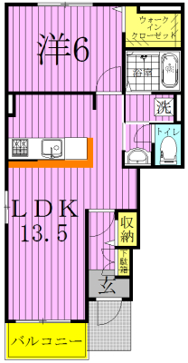 ジュネス新木 102号室 間取り