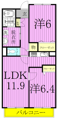 ブリーズ・パフューム 305号室 間取り