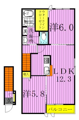 メゾン・ネオＭ　Ⅰ 202号室 間取り