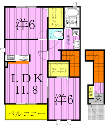 エレガンスブライト　Ｋ 203号室 間取り