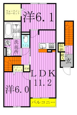 アストルム 201号室 間取り