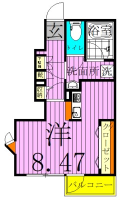リトル・シャトウＹ 103号室 間取り