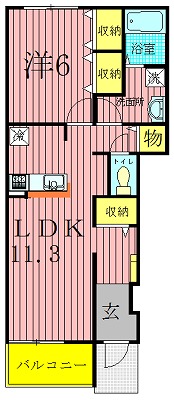 ヒルサイドコートＢ 103号室 間取り