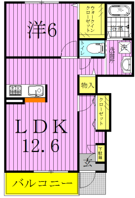 ブロードシティ　Ｄ棟 101号室 間取り