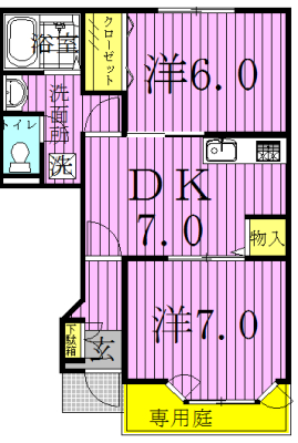 グランラシーヌ 103号室 間取り