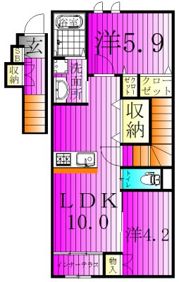 カルマティー～CalmaTi～ 203号室 間取り