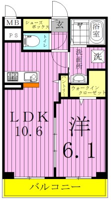 サウ・プラ  303号室 間取り