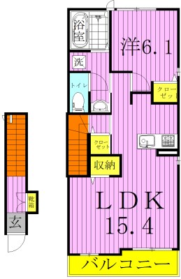 ドリームⅠ 203号室 間取り