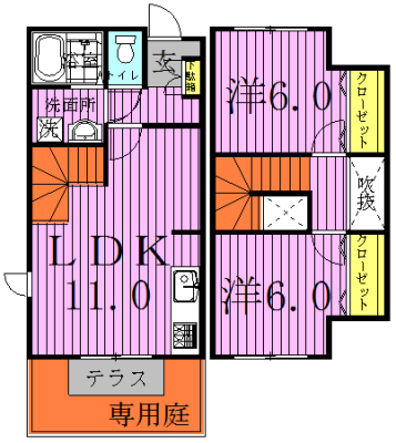 シューベルブ南青山 101号室 間取り