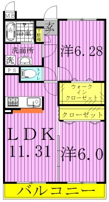 フォレストコート・アゼリア 204号室 間取り