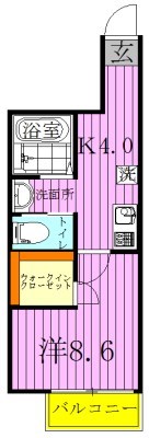 メゾンアスカ 105号室 間取り
