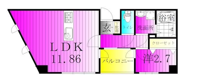 ＭＫ小金ビル 303号室 間取り