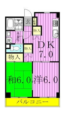 メゾン・ド・アイ弐番館 406号室 間取り