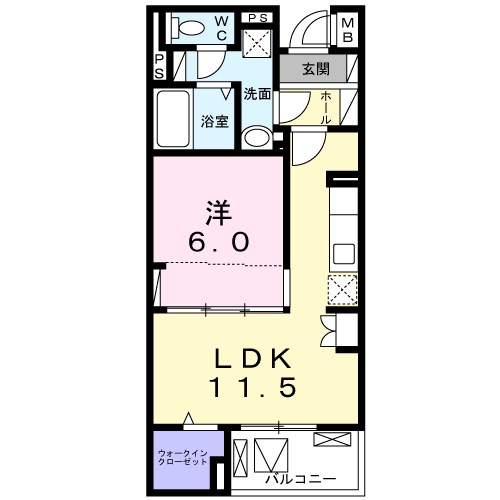 フェリーチェ大鷹 102号室 間取り