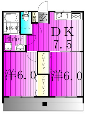 雅弐番館 103号室 間取り
