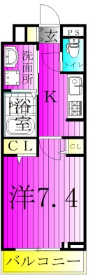 クローリス南柏 302号室 間取り
